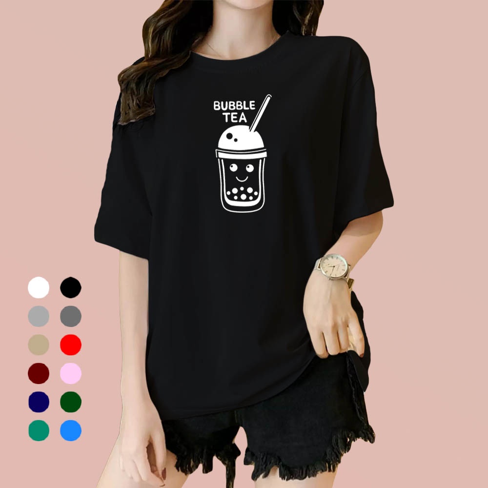 Kaos Wanita Bubble Tea / Kaos Soft Katun / Atasan Wanita - Pria (Unisex)