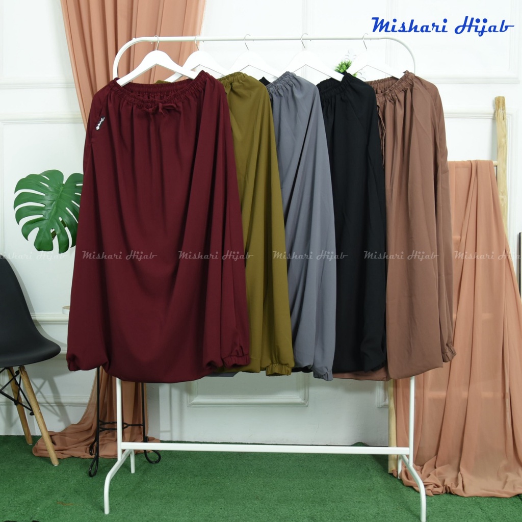 Rok celana sirwal akhwat/olahraga sporty saku kantong/bahan Wolpis super anti nerawang- by MISHARI