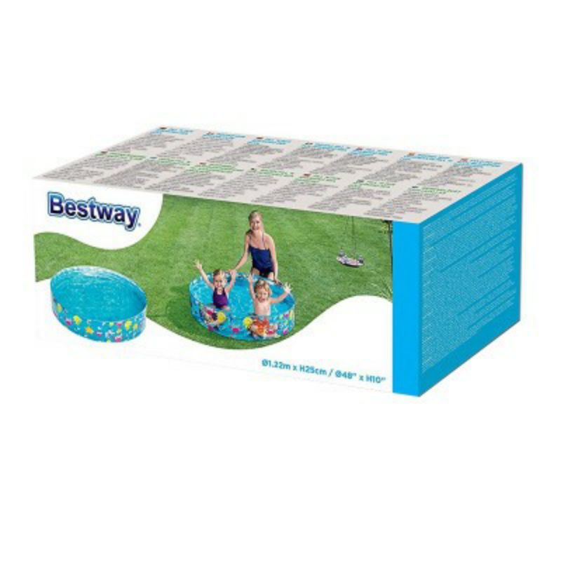 Kolam Renang Tanpa Tiup Tanpa Pompa BESTWAY 55028 Fill n Fun Sparkling Sea Pool 122cm