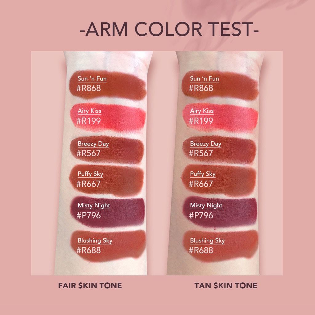 BPOM YOU Cloud Touch Fixing Lip Tint Liptint Liptin | Soft Velvet Finish Lip Stain | Korean Style | Melembapkan Tahan Lama