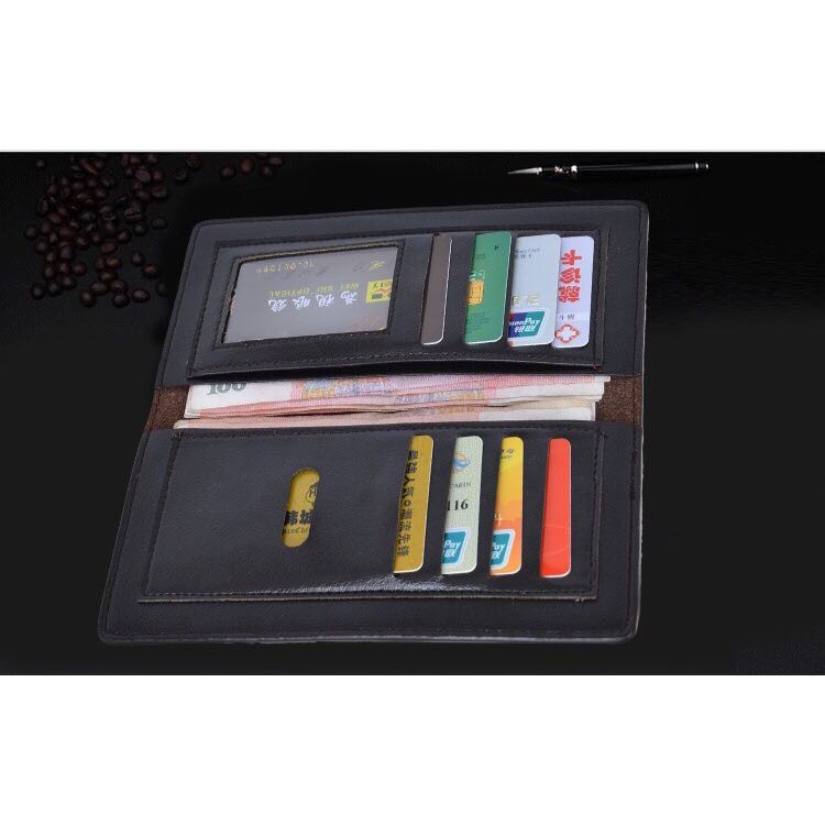 INDOMINI D007 DOMPET PANJANG KULIT PRIA WANITA IMPORT MURAH Buluo Long Wallet Man 8068 GAYA KOREA