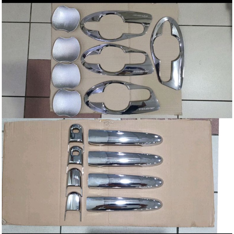 PaketOUTHER MANGKOK+HANDLE pintu TOYOTA avanza type VELOZ 2019-2021 CROME