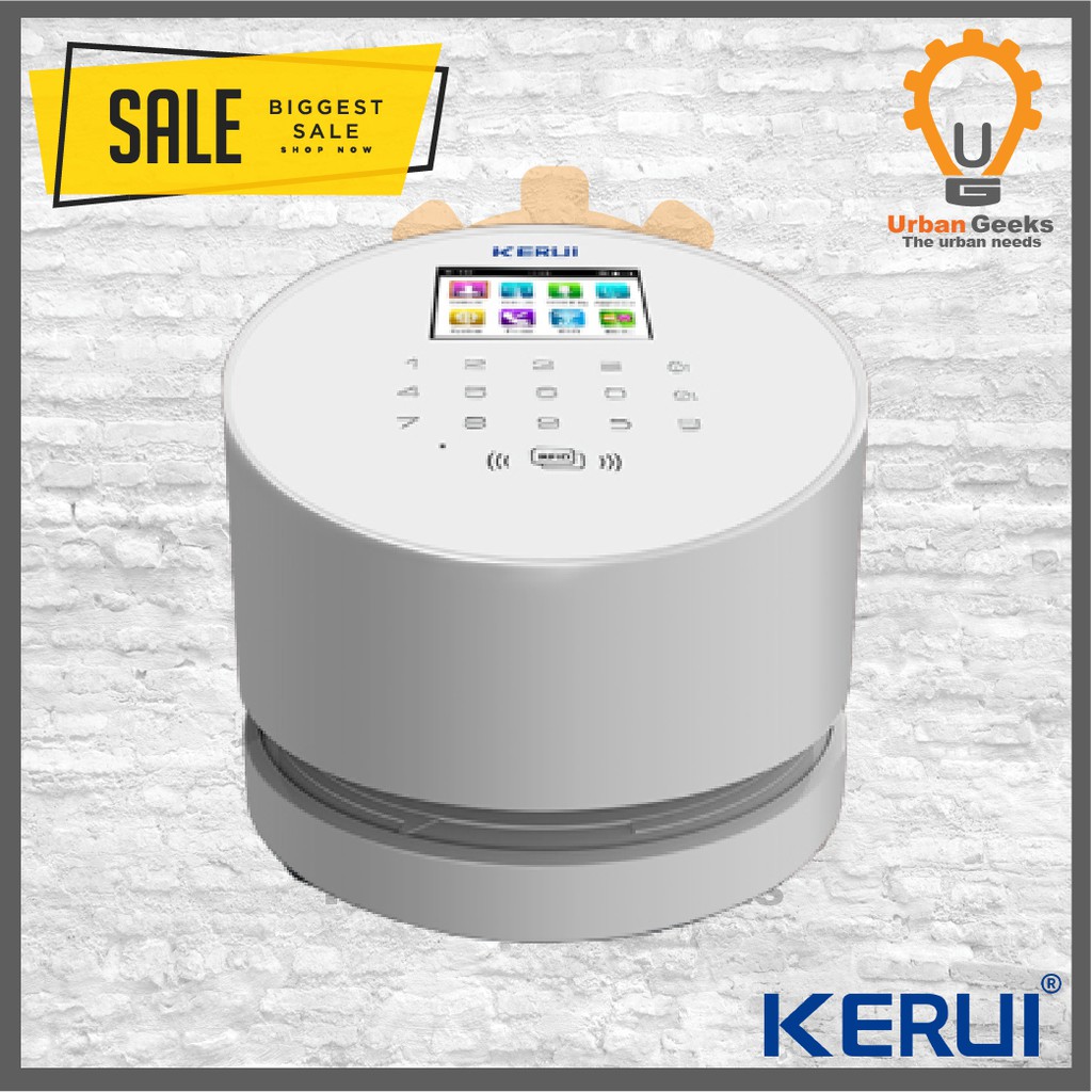 Alarm Rumah Android/IOS Original Kerui W2 Wireless GSM WIFI PSTN RFID