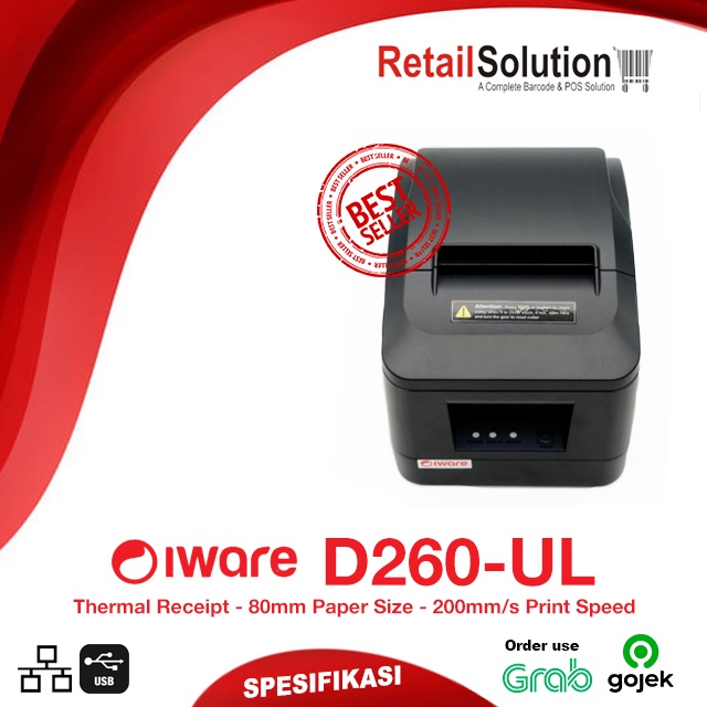 Printer Thermal Struk 80mm Iware D260UL / IW-D260 / IW-D260UL / IWD260 / D260 UL