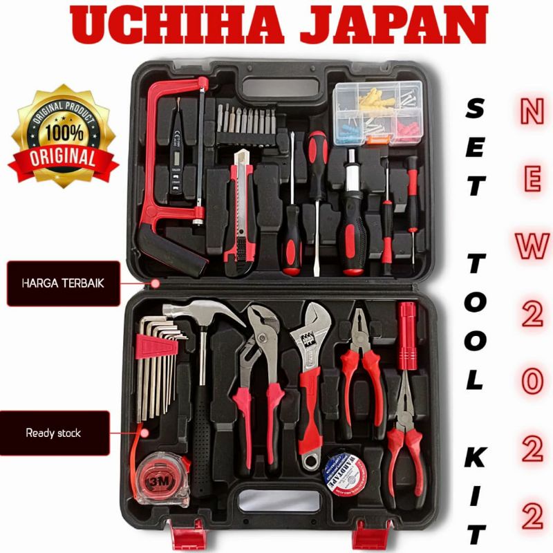 toolkit 102pcs full set toolset toolbox box Uchiha alat-alat pertukangan lengkap