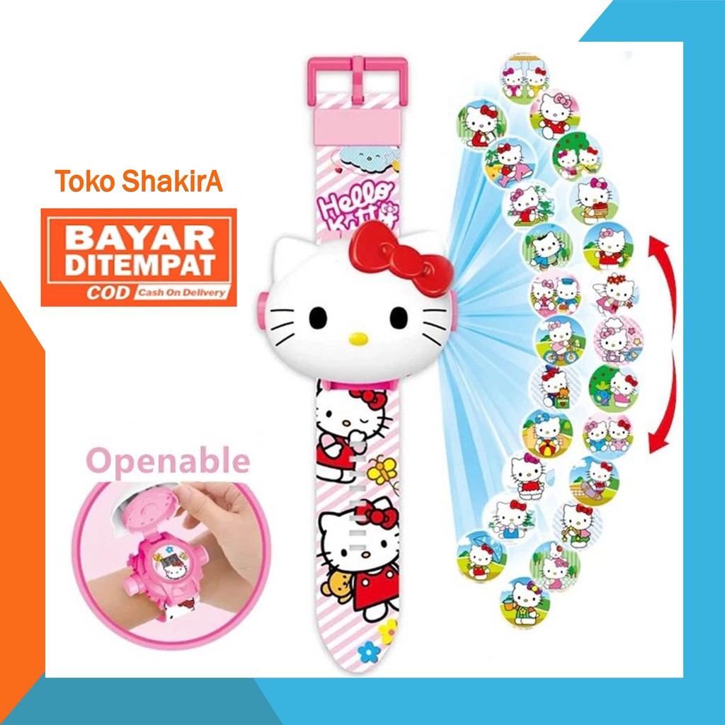 Jam tangan anak anak kecil  cowo cewe karakter robot led perempuan