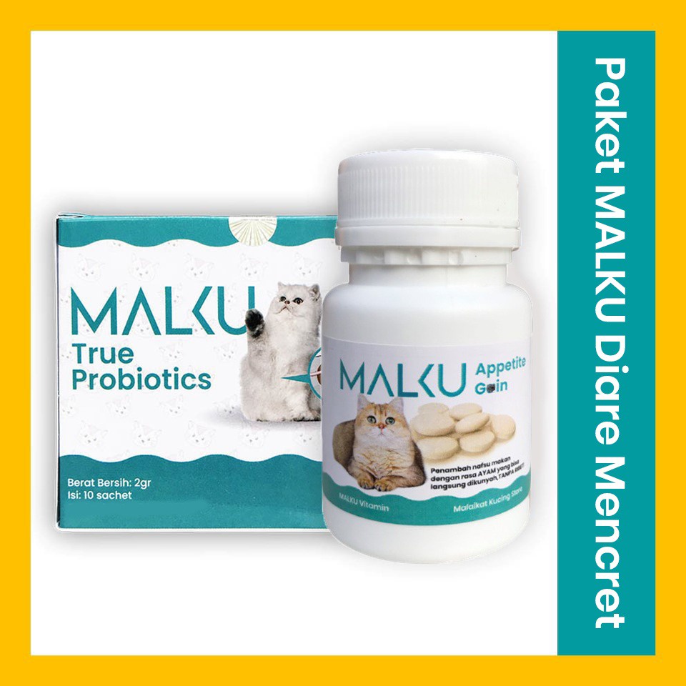 Paket MALKU Diare Mencret &amp; Nafsu Makan Kucing - MALKU Vitamin