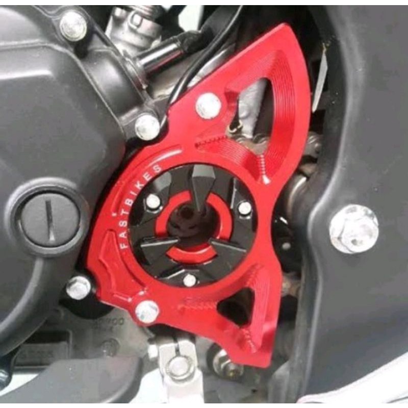 Cover Gear Depan CNC Yamaha Xabre - Vixion - R15 - R25 - MxKing - DLL Tutup Depan Gear Full CNC