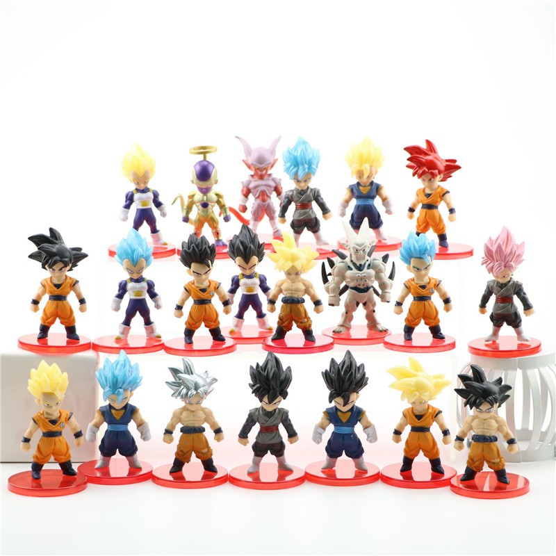 21pcs / set Mainan Action Figure Model Dragon Ball Bahan PVC Untuk Dekorasi / Hadiah Anak