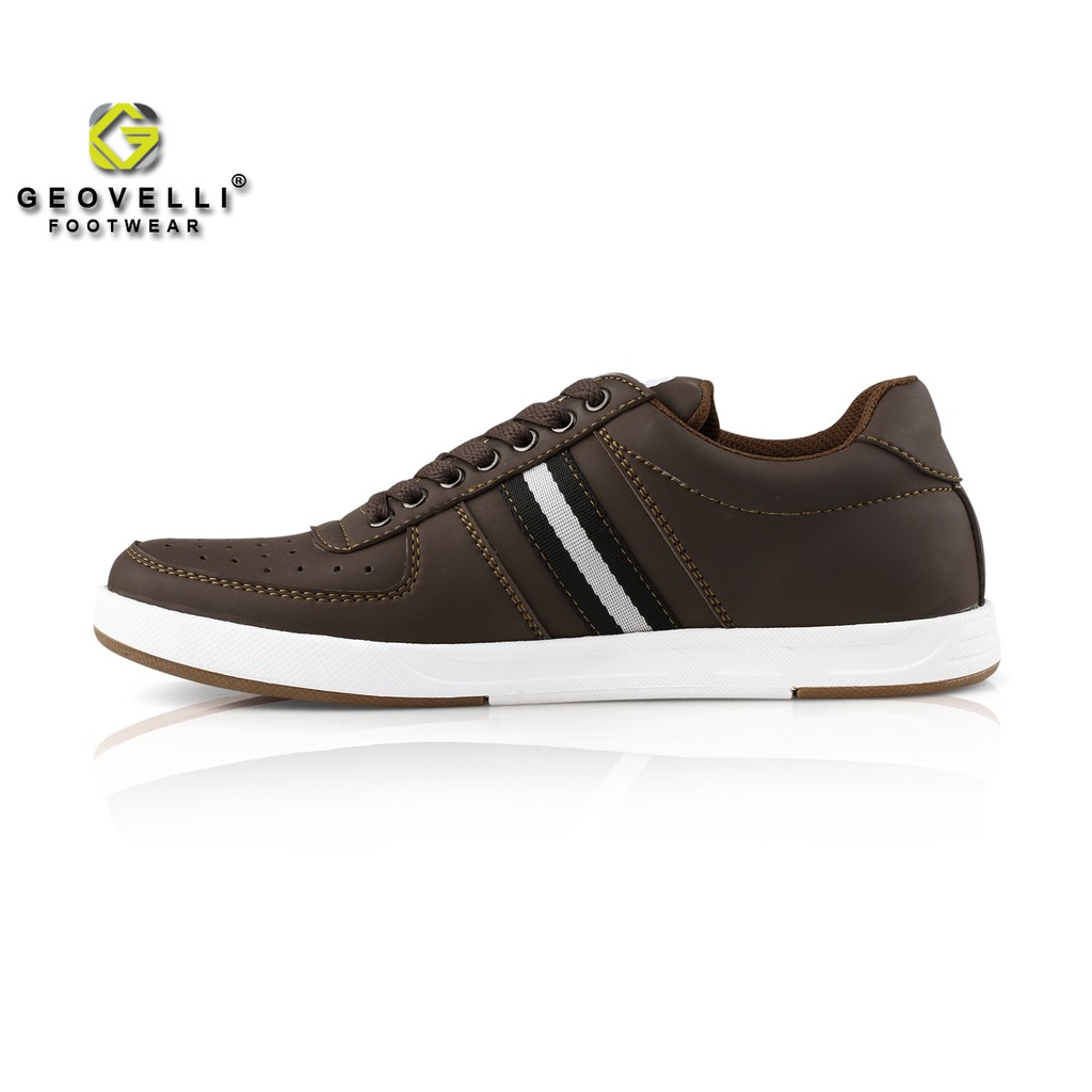 GvlGeovelli 39-43 Warna Coklat Tua - Sepatu Sneakers Casual Sport Sekolah Pria Wanita Geovelli