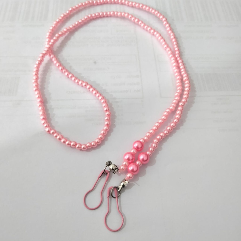 STRAP MASKER MUTIARA 4m/kalung masker/kait masker/masker strap