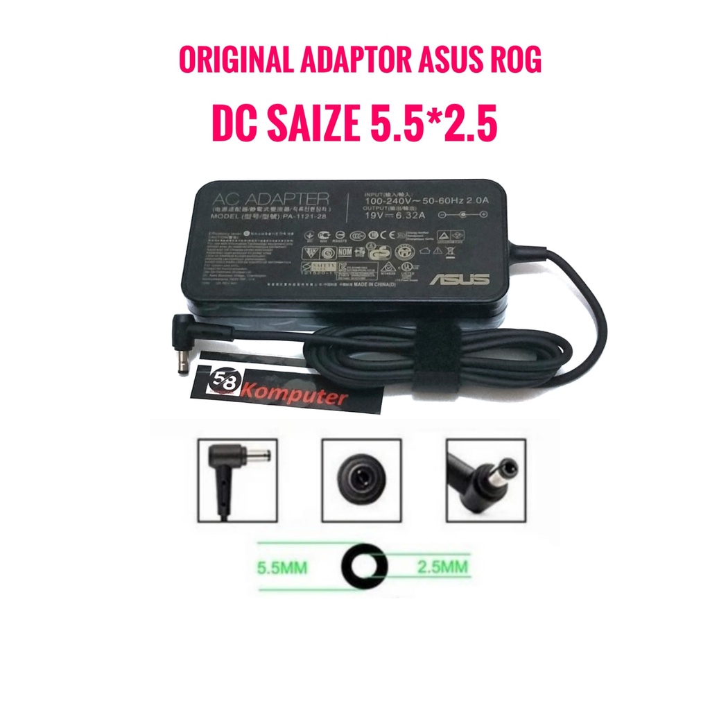 120W 19V 6.32A Adaptor Charger Laptop PA-1121-28 A15-120P1A AC Casan Asus ROG GL502VT GL502V GL502 GL502VT-DS71 N750 N500 G50 N53S N55