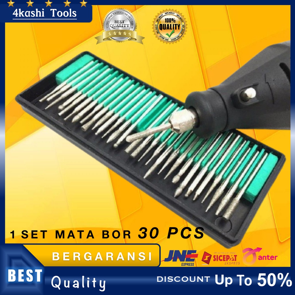 Mata Bor Batu Drill Diamond Mini Set 30 Pcs - Mata Tuner Bor Ukir