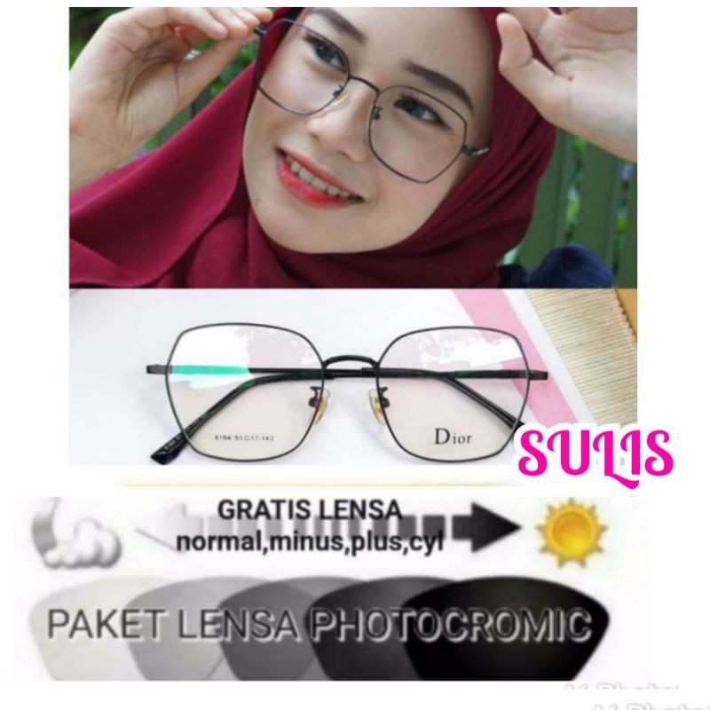 frame 8164 kacamata gratis lensa photocromic.