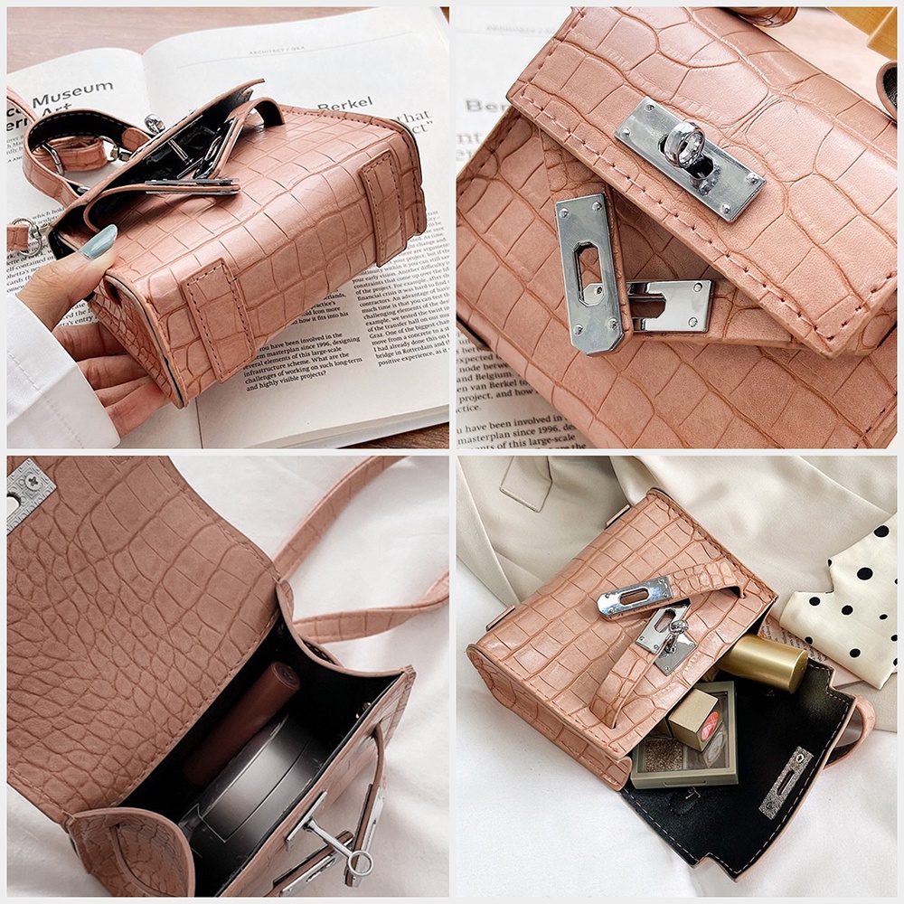 Tas Mini Croco Tas selempang Wanita Tas Motif Buaya Hand Bag mini KODE (ET07)