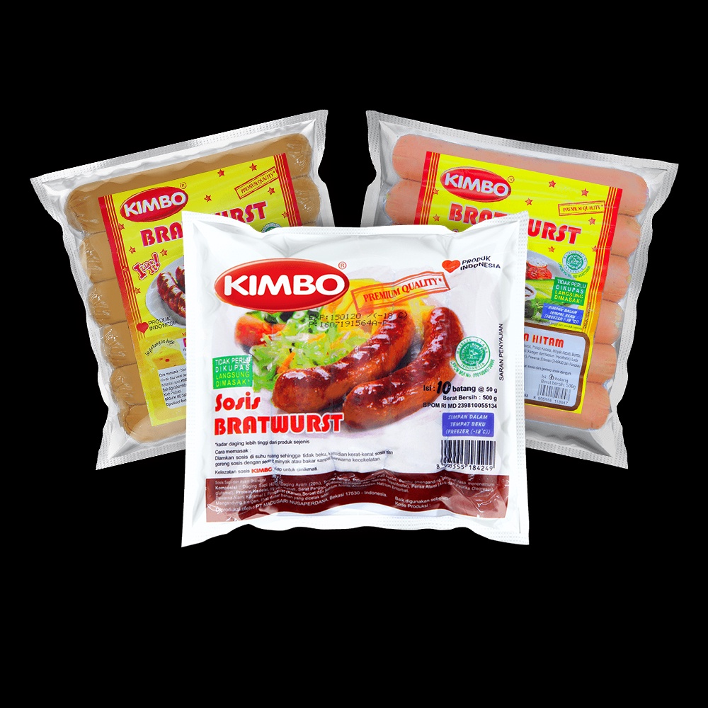 Sosis sapi  bratwurst Kimbo premium quality Isi 10pcs