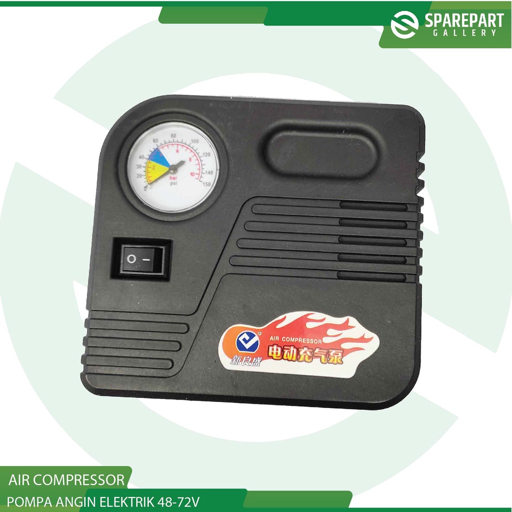 Pompa angin sepeda listrik DC 48-72v air compressor DC 48-72v