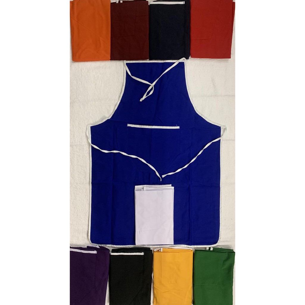 CELEMEK- CELEMEK APRON MASAK BAHAN KAIN POLOS UNTUK CAFE RESTORAN -CELEMEK-INDONESIA.