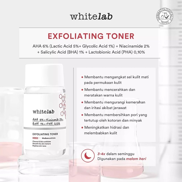 Whitelab Exfoliating Toner - Toner White Lab - Toner Wajah - Toner Pembersih Wajah