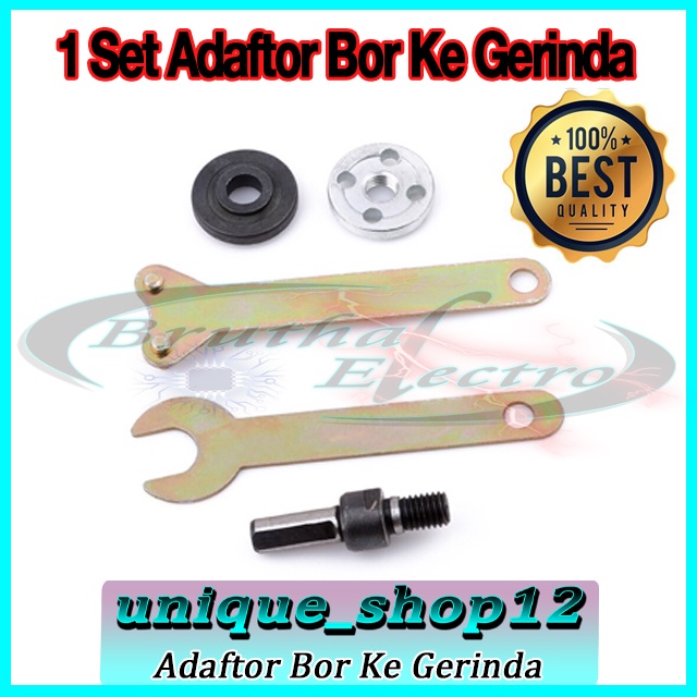 Adaftor Bor Ke Gerinda Converter Sambungan Kepala Gerinda Ke Bor