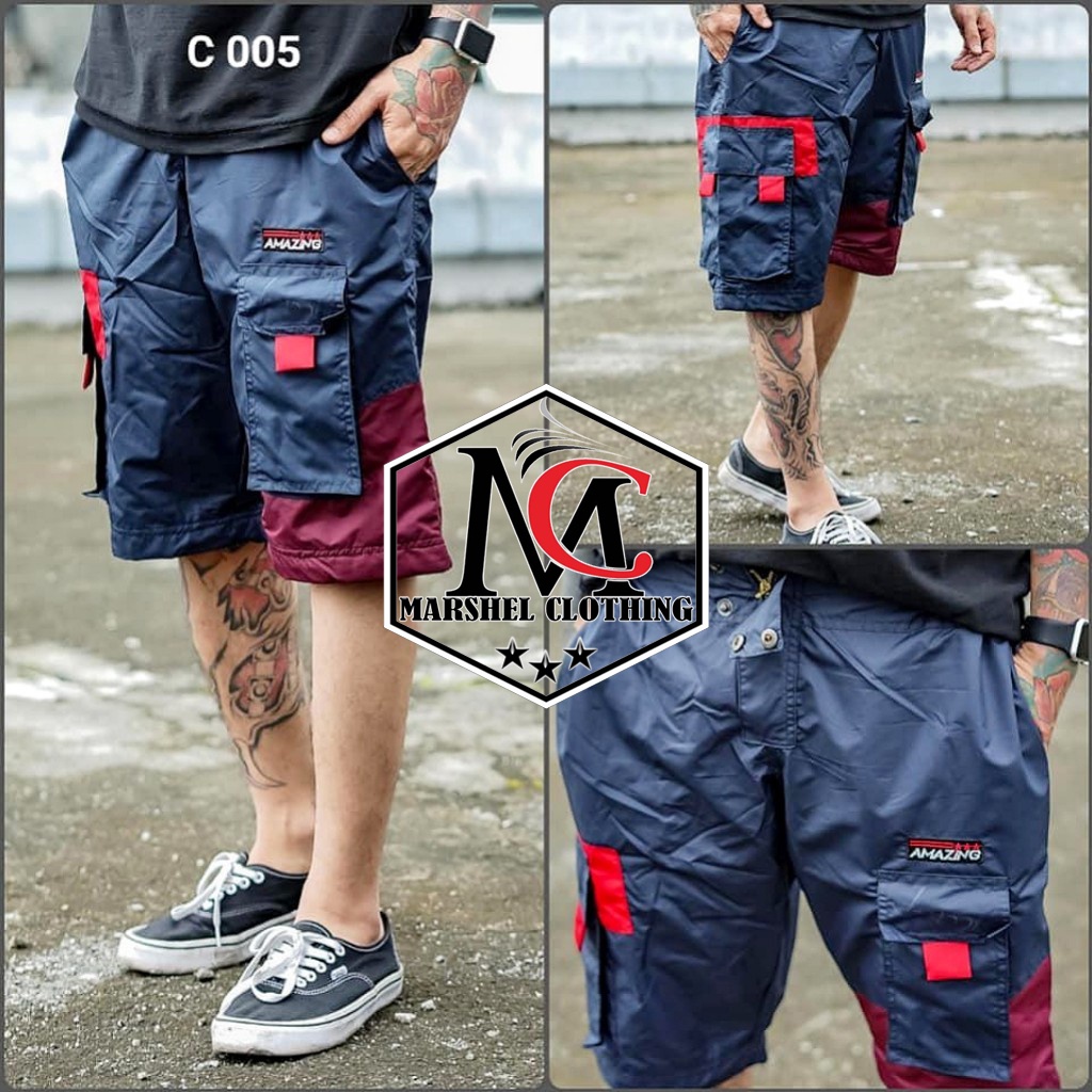 RCL - Celana Pendek Amazing 005 / Celana Cargo Waterproof / Celana Kargo Pendek Murah S.M.L.XL