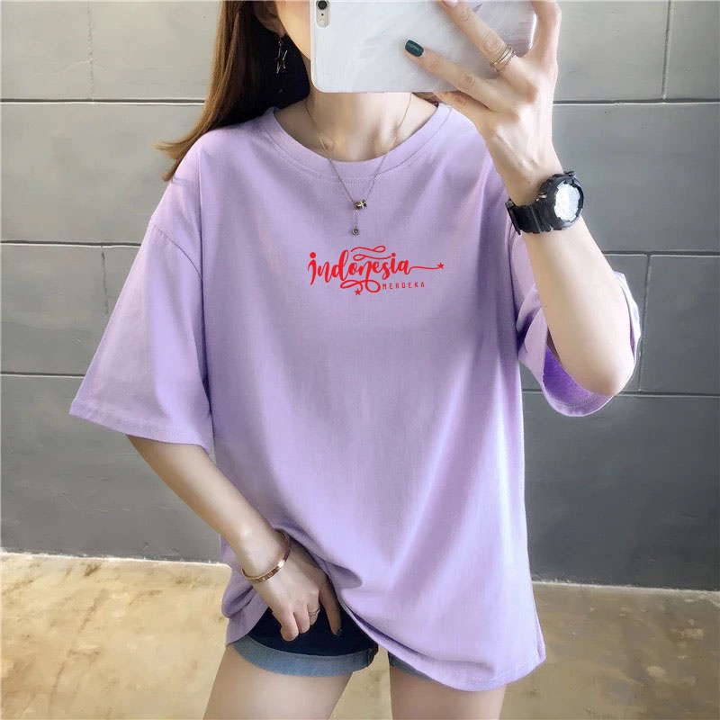 YOURSTYLE1119 - KAOS INDONESIA MERDEKA KEKINIAN TERLARIS KEREN UNISEX OVERSIZE