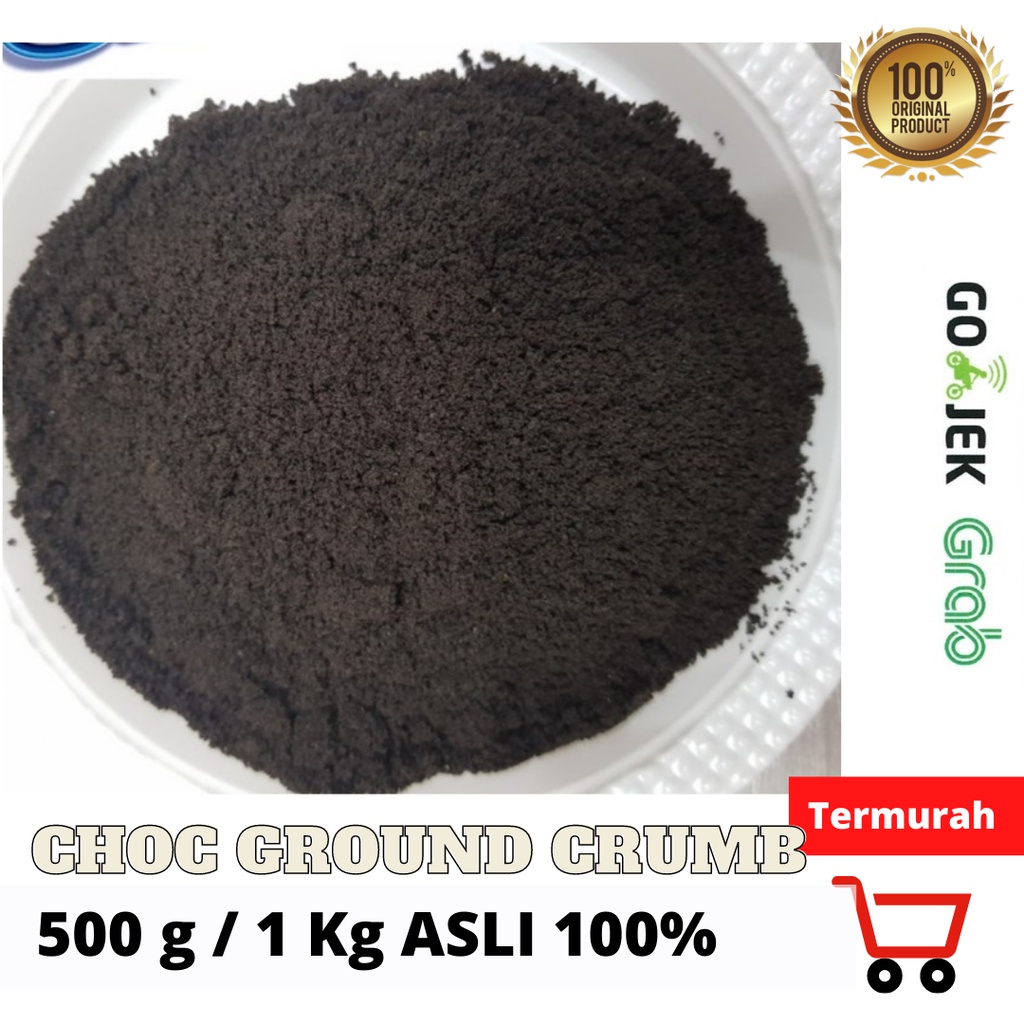 Choc Ground Crumb Asli | Cookies Hitam Halus Asli 500 g / 1 kg Nabisco