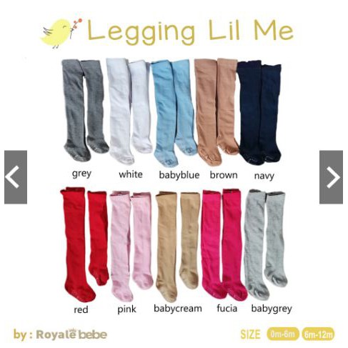 Royale Bebe Lil Me Legging Polos Tutup Kaki [ 6-12 Months ]