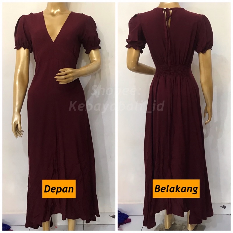 Long dress rayon premium polos daster bali