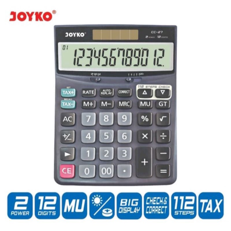 

Calculator Kalkulator Joyko CC 27 12Digit Check Correct