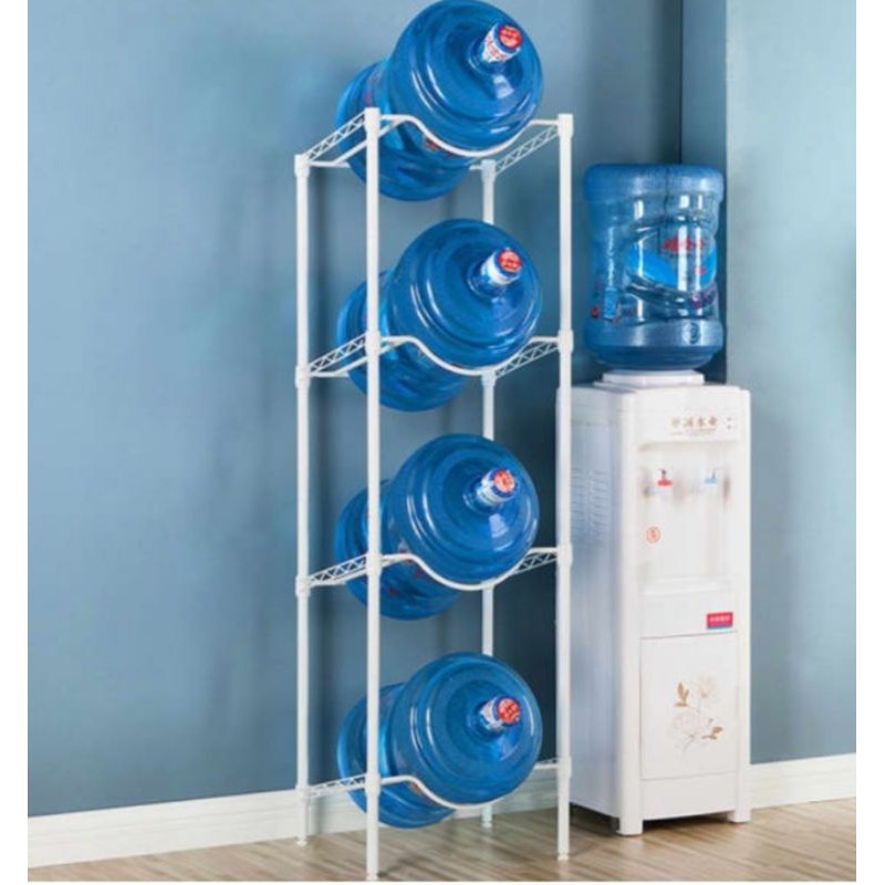 Krisbow Rak Galon 4 Tingkat Susun Putih 40x34x132 Cm