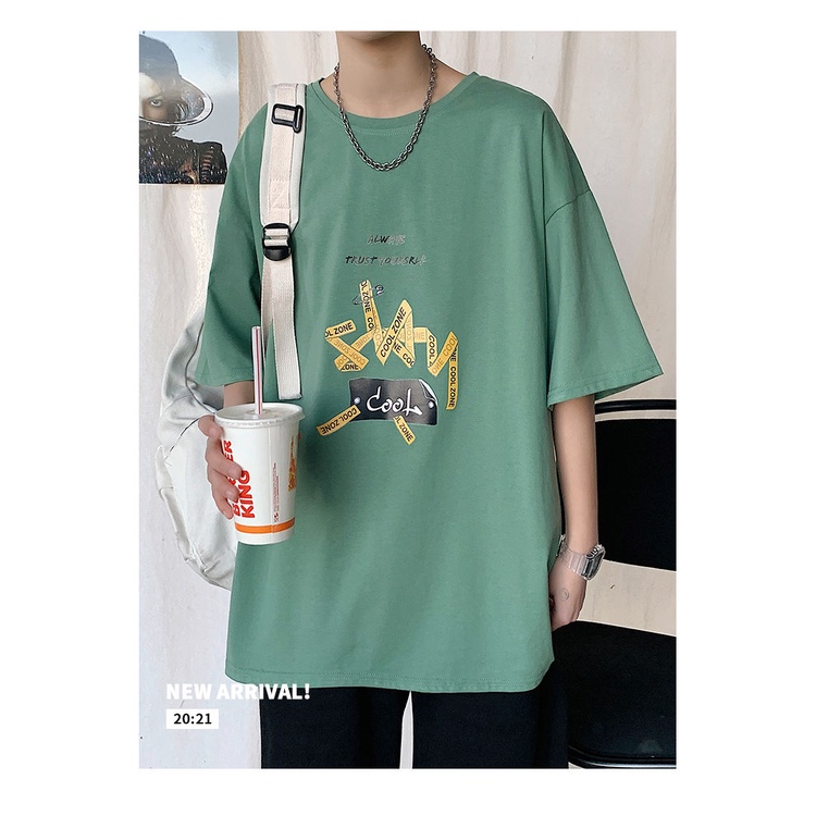 T-SHIRT FASHION PRINTING KATUN 100 STYLE KOREAN FOREIGNER OVERSIZE NORMAL STYLE