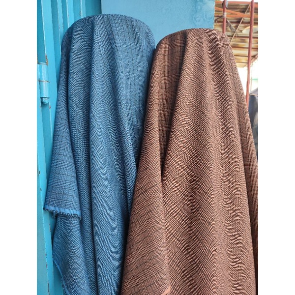 Kain kotak / Semi woll kotak / bahan blazer kain blazer celana kotak-kotak