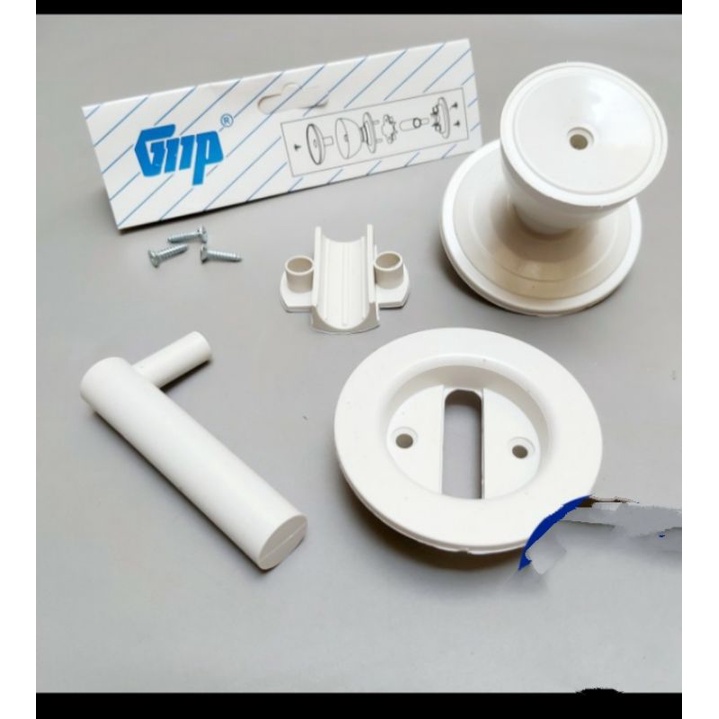 Kunci Pintu Bulat kamar mandi pvc plastik tarikan gagang putar