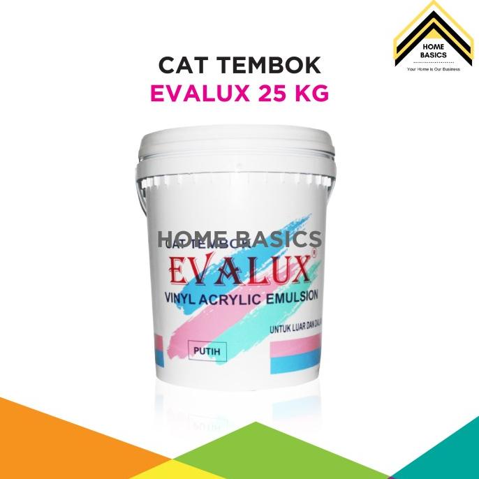 Cat tembok evalux putih 25 kg / cat dinding / cat air