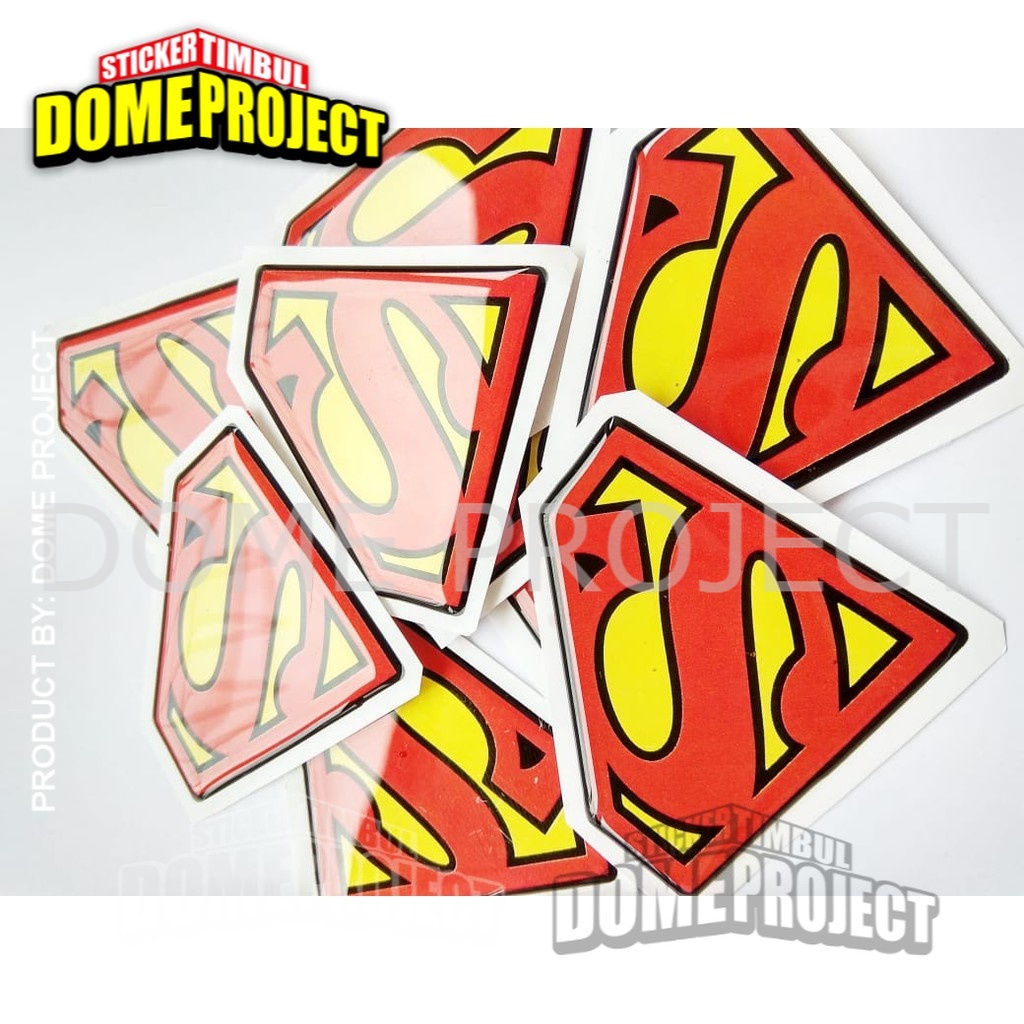 SUPERMAN LOGO STIKER EMBLEM LENTUR AKSESORIS SEPEDA MOTOR OUTDOOR