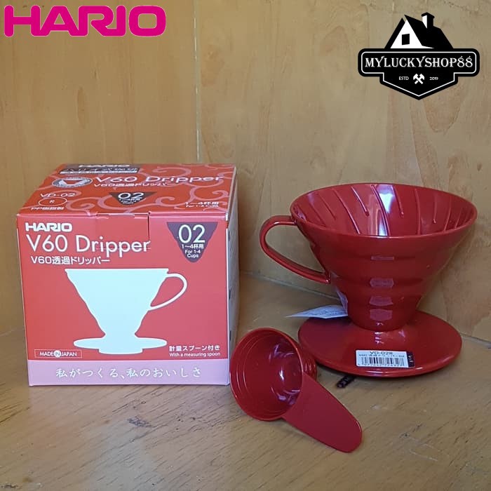 Hario V60 Dripper 02 Red VD-02 - VD-02R Plastic