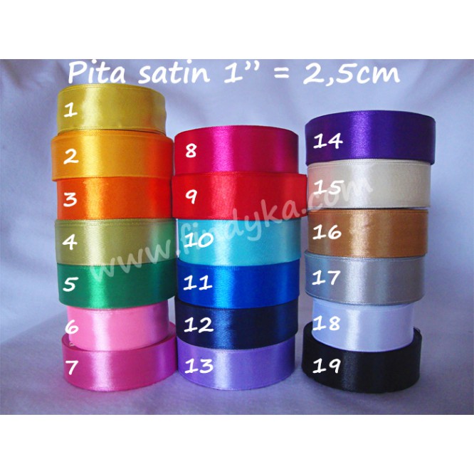 Jual Pita Satin 1 Inch 25cm Roll Harga Per Roll Indonesiashopee Indonesia 2544