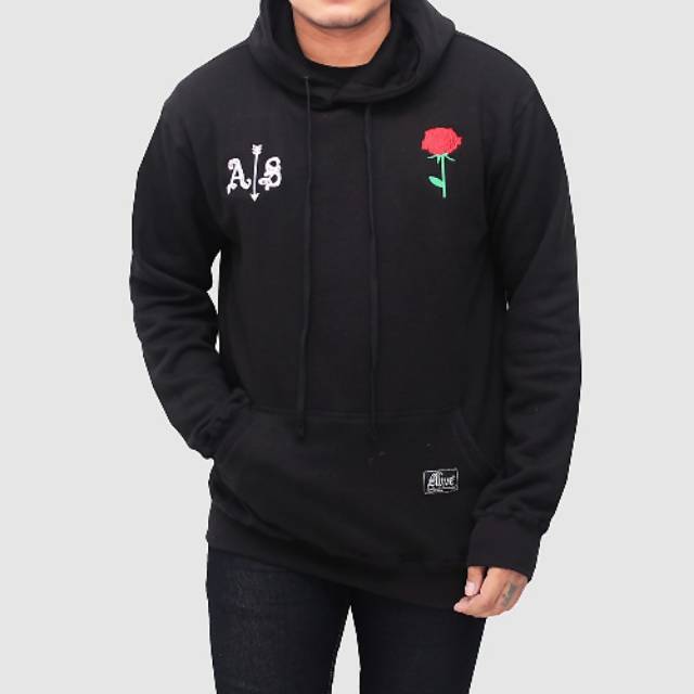 Jaket original AS rose / jaket alive suplly black / jaket hitam simple / jaket premium / distro