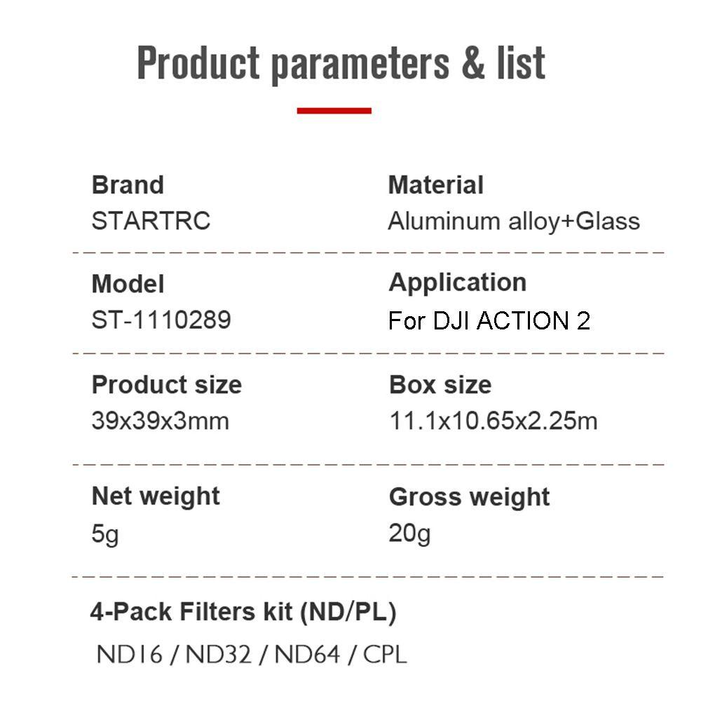 Preva Untuk DJI Action2 Filter Kaca Kamera Film Pelindung Lensa Optik