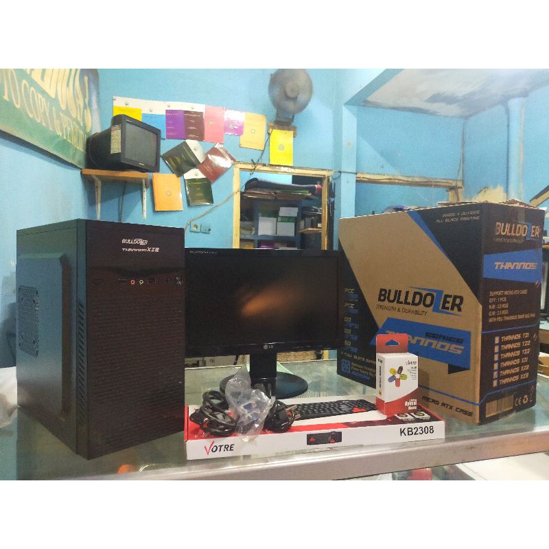 Paket Komputer Fullset Core2Duo Ram Ddr3 4Gb Harddisk 500Gb Lcd Keyboard Mouse