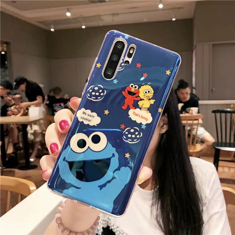 Hologram Case Elmo Oppo A5 A9 A31 A3s A5s A7 A1k Realme C2 Vivo S1 Y12 Y15 Y17 Y91 Y93 Y95 Casing