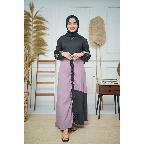 Dress Muslim / Gamis Muslimah Azzura All Size A046