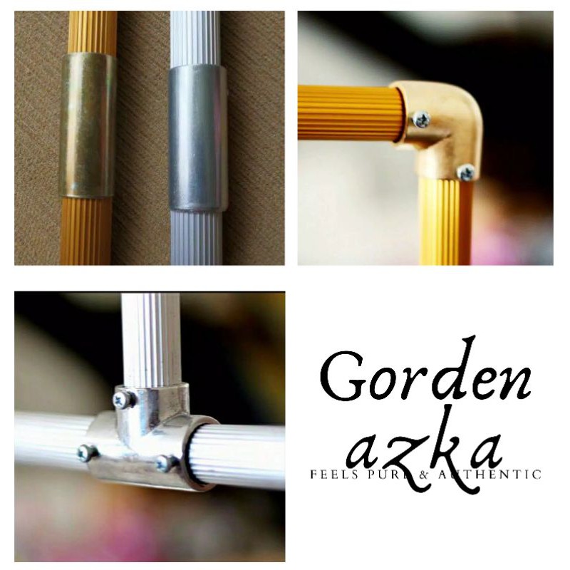 Penyambung besi gorden Tiang gorden untuk Gorden jendela Gorden pintu