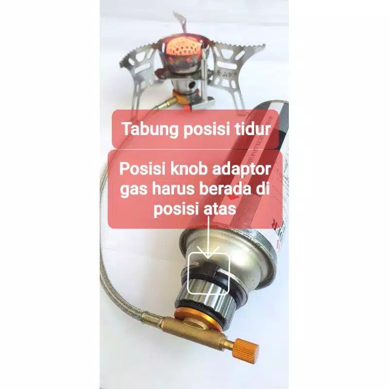 Kompor Camping Ultralight Anti Angin  + adaptor gas / Kompor Camping Portable Ultralight anti angin murah