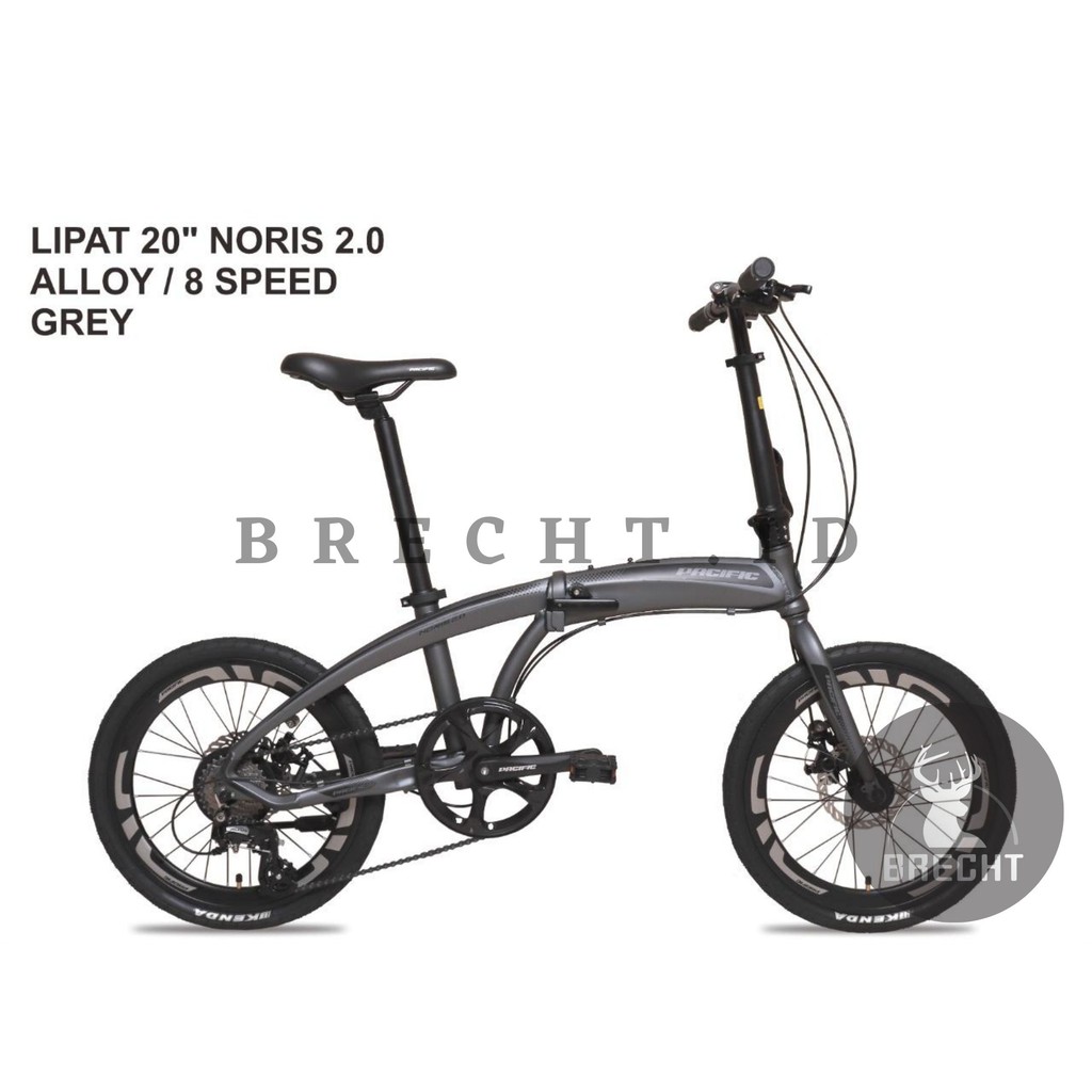  Sepeda Lipat Pasific Noris 2 0 Folding Bike Alloy 8 Speed 