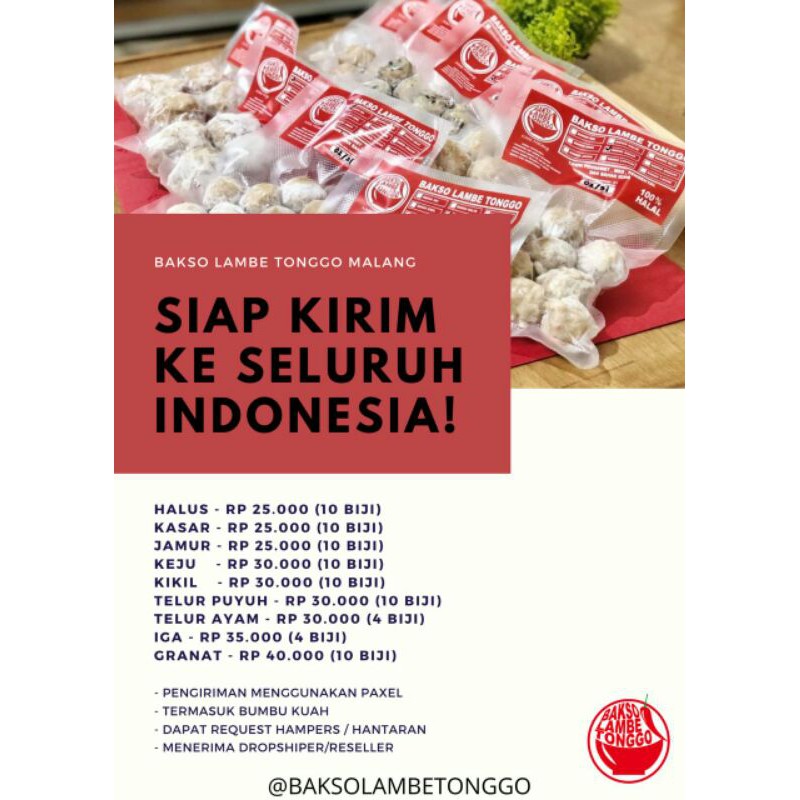 

Bakso Granat Frozen - Bakso Lambe Tonggo