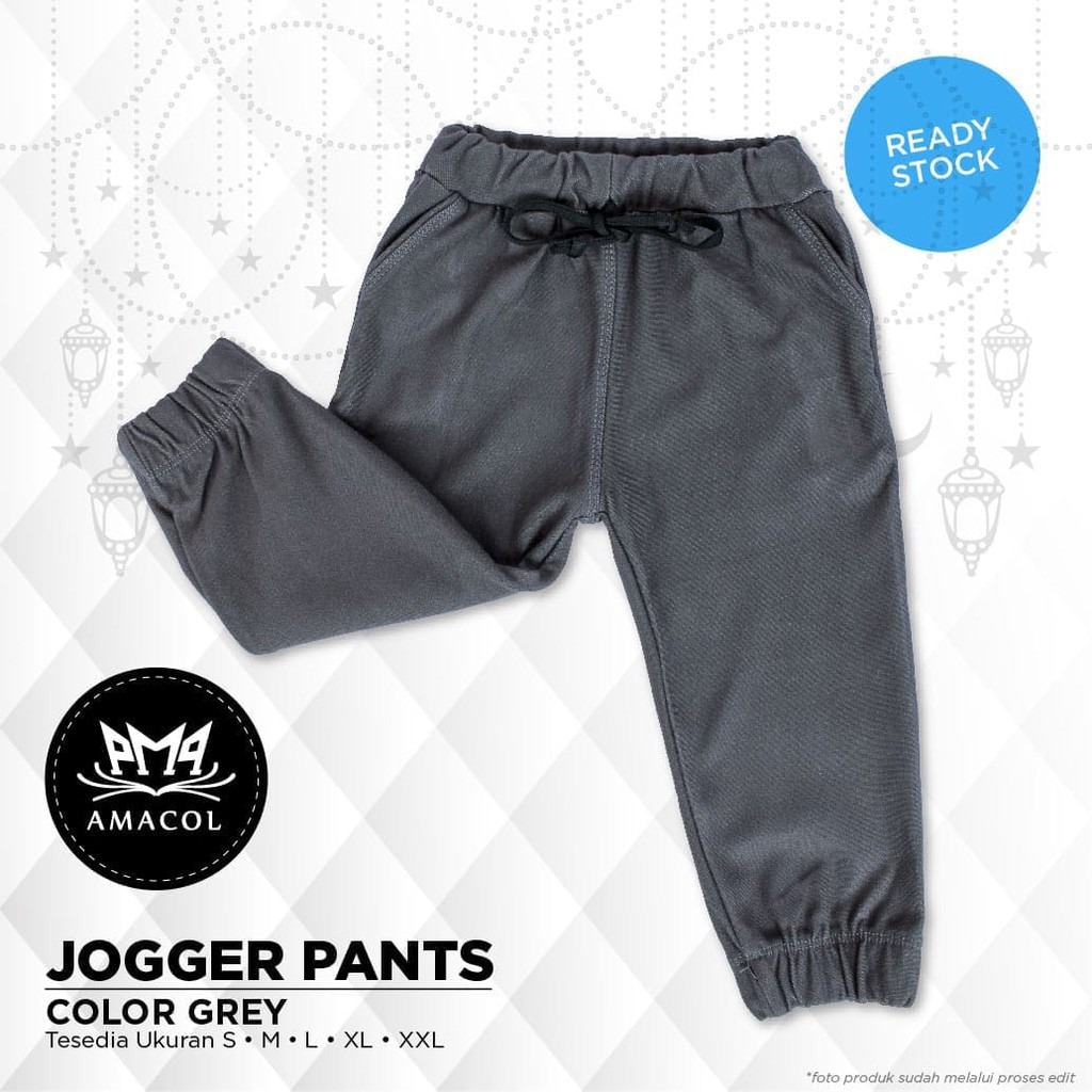 Celana panjang Joggerpants Anak Amacol (Abu)
