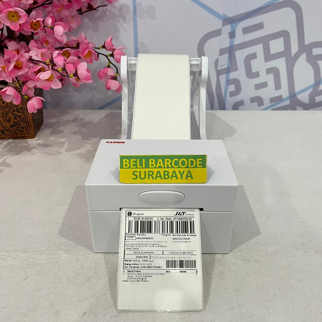 PRINTER BARCODE THERMAL 80MM KASSEN DT360 | DT-360 CETAK RESI SHOPEE