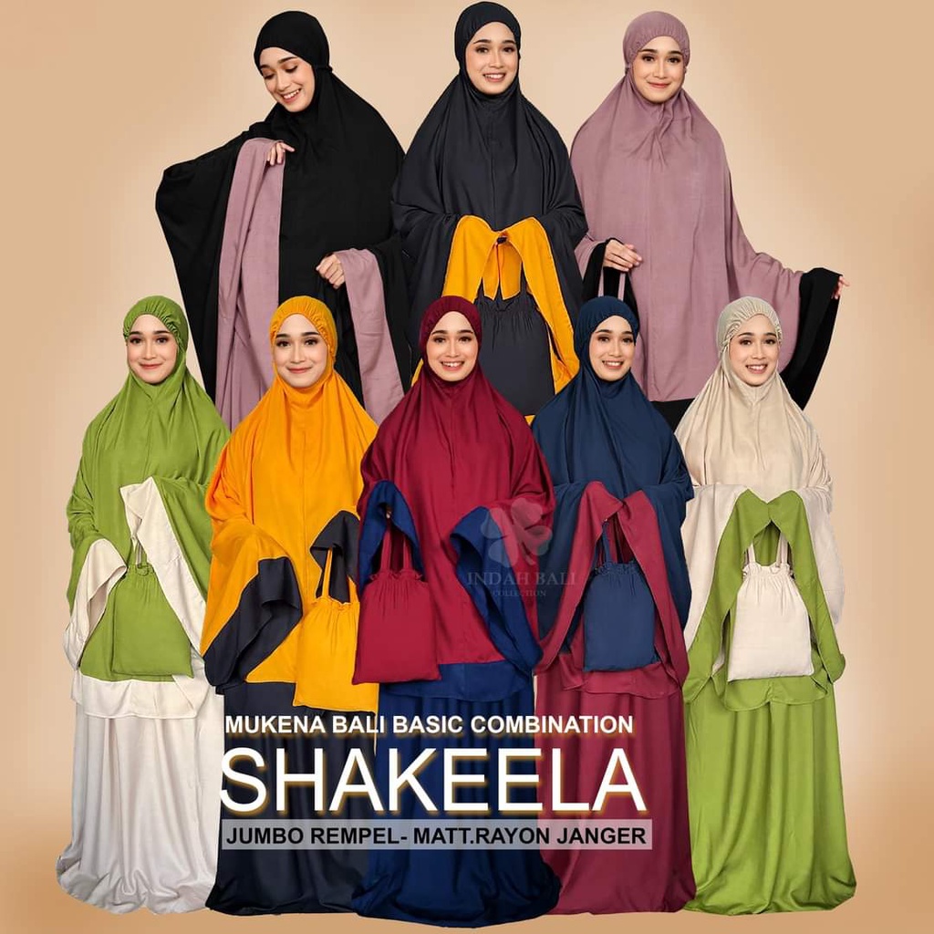 MUKENA SHAKEELA BY INDAH BALI/MUKENA BALI JUMBO REMPEL/MUKENA BALI VIRAL/MUKENA BALI BASIC COMBINATI